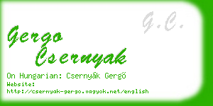 gergo csernyak business card
