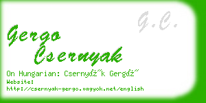 gergo csernyak business card